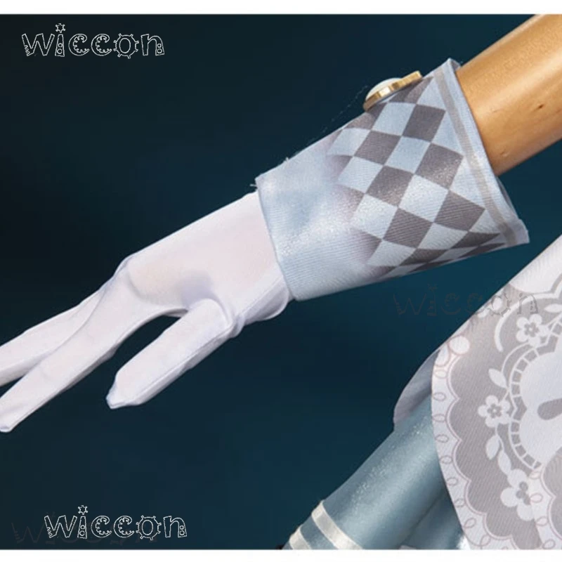 女性のためのインフィニティニッキコスプレ衣装セット,ロリータスカート,青いドレス,さわやかな衣装,ティースーツ,シエスタ,ハロウィーンゲーム