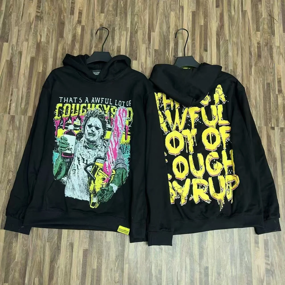 เสื้อสเวตเชิ้ต KUCLUT แฟชั่น 1:1 สตรีทแวร์ คุณภาพ 420GSM พิมพ์ลายวินเทจ ทรงหลวม โอเวอร์ไซส์ สไตล์ลำลอง เสื้อฮู้ดดี้ผู้ชาย