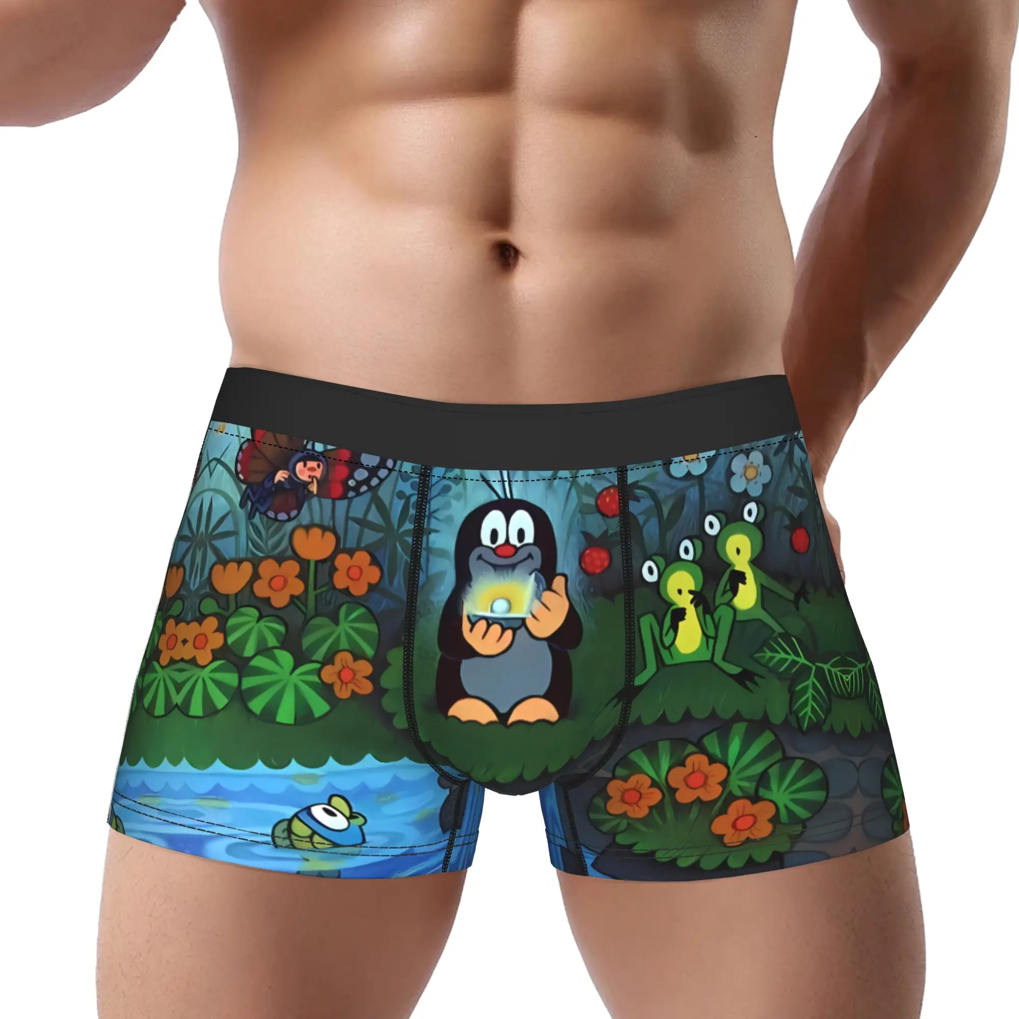 

Мужские трусы-боксеры Krtek Mole из полиэстера с принтом