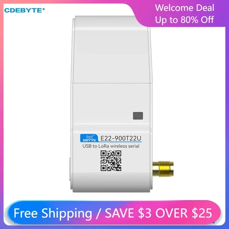 LoRa Module 900MHz USB Interface CDEBYTE E22-900T22U 22dBm Long distance 5KM DIP Wireless Module With Antenna RSSI LBT