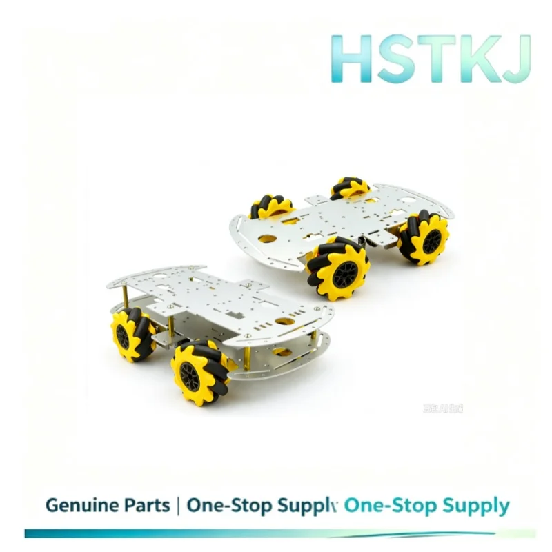 Mecanum wheel aluminum alloy car chassis DIY ultrasonic intelligent obstacle avoidance car 4WD four-wheel drive car chassis