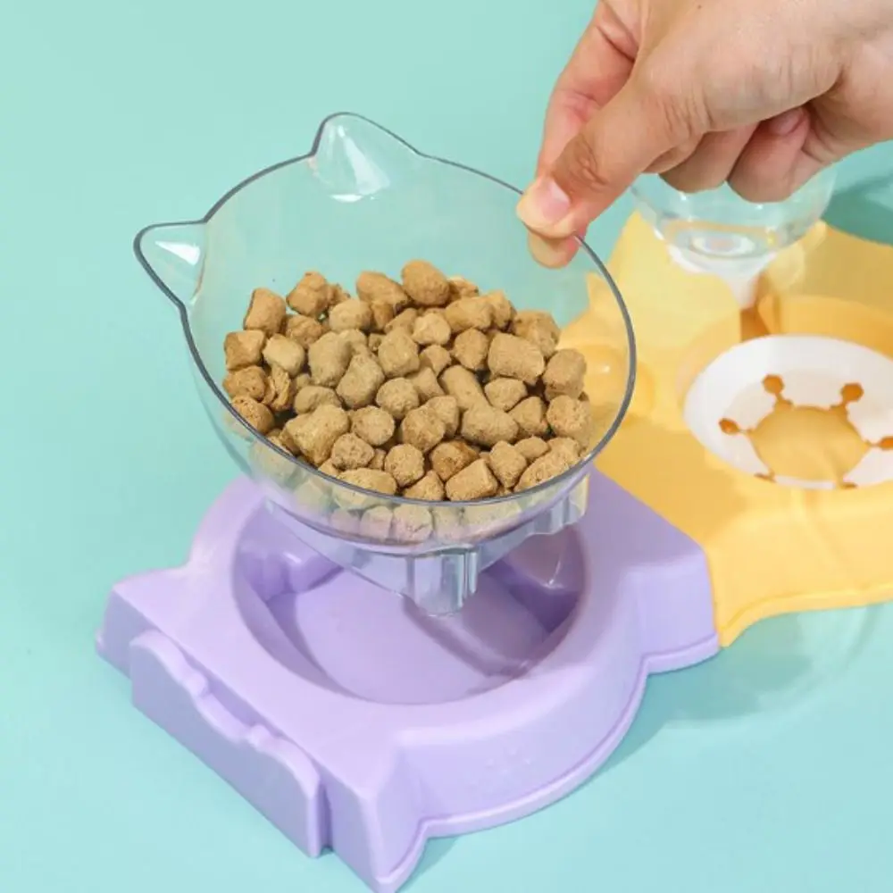 Large Capacity Cat Automatic Water Feeder All-in-One Automatic Cat Food Bowl With Drinking Bottle Splicable Pet Feeder