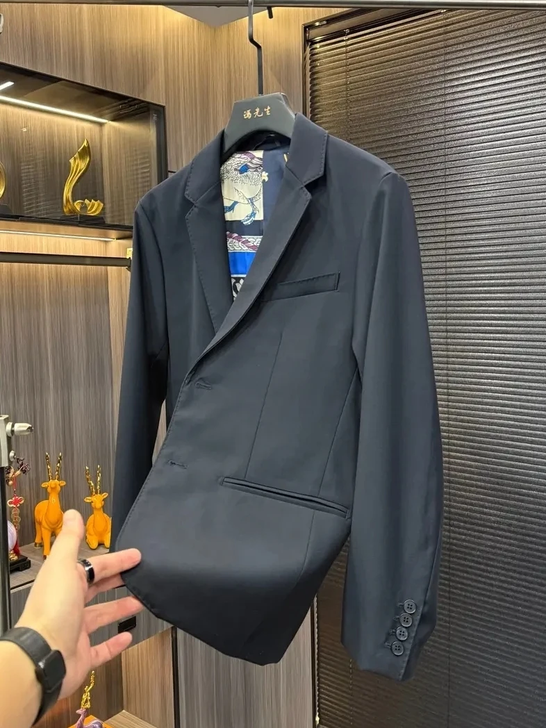 

Новый мужской повседневный костюм-пиджак: универсальный, стильный, премиум-класса, модный, трендовый, для весны и осени