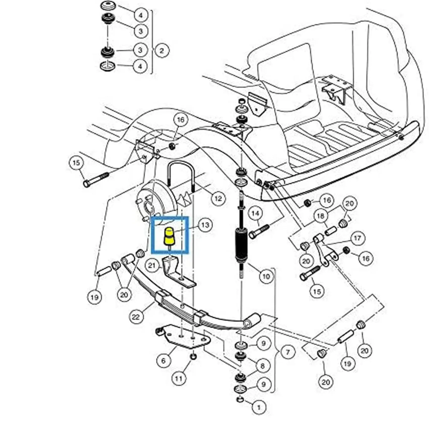 Bumper Jumce Fit for Club Car, Voiturettes de golf, Nouvelle mise à niveau, 1 Pc