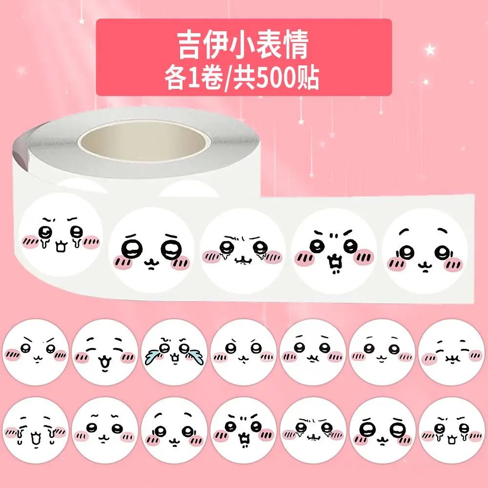 Autocollants Chiikawa Expression Roll, autocollants mignons de dessins animés autocollants pour la décoration, autocollants drôles Kawaii pour le scrapbooking