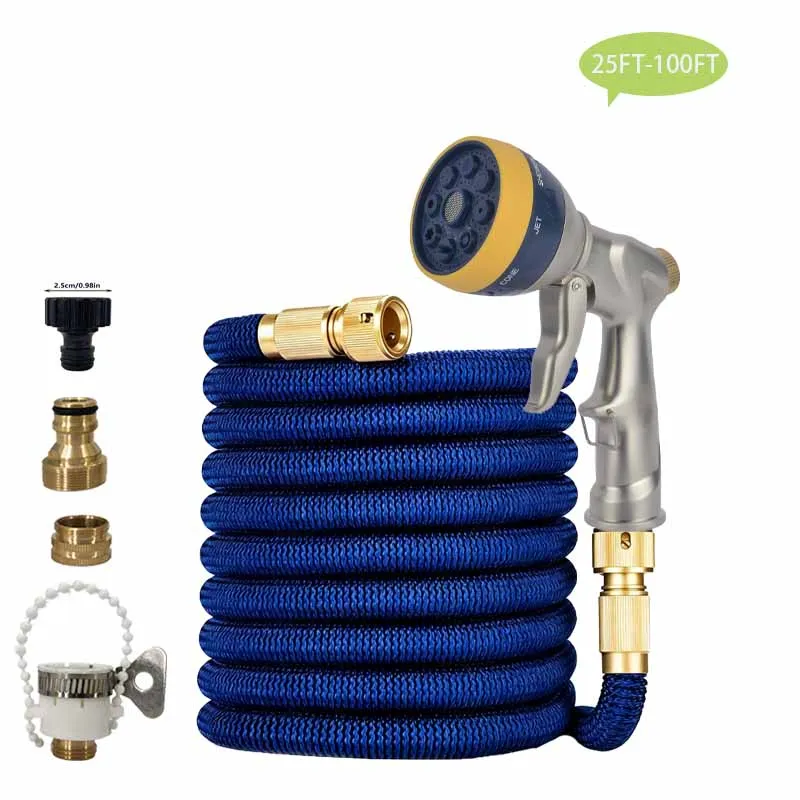 

Expandable Magic Hose High-Pressure Car Wash 8 Spray Function Water Gun Suitable For Home Gardening, Cleaning, Irrigation Tools