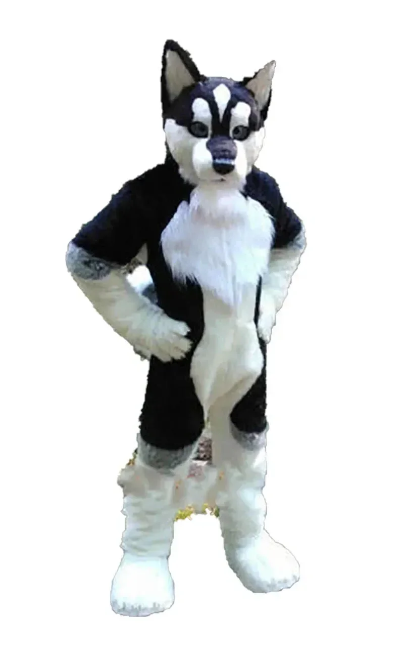 عيد الميلاد طويل الفراء أجش الثعلب الكلب فروي Fursuit زي التميمة هالوين عيد الميلاد حفلة تنكرية الحيوان شخصية كرتونية الزي #3