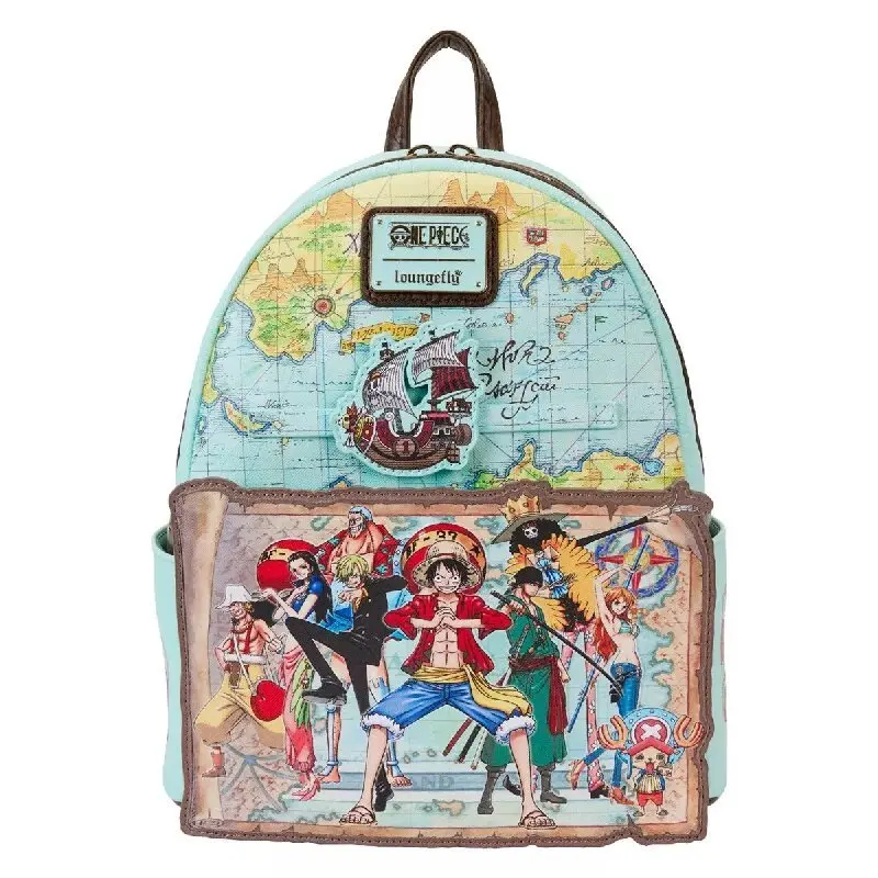 Loungefly 25th Anniversary One-Piece Luffy Animation Peripheral Mini-Rucksack Men'S And Women'S Fashion Casual Backpack Gifts