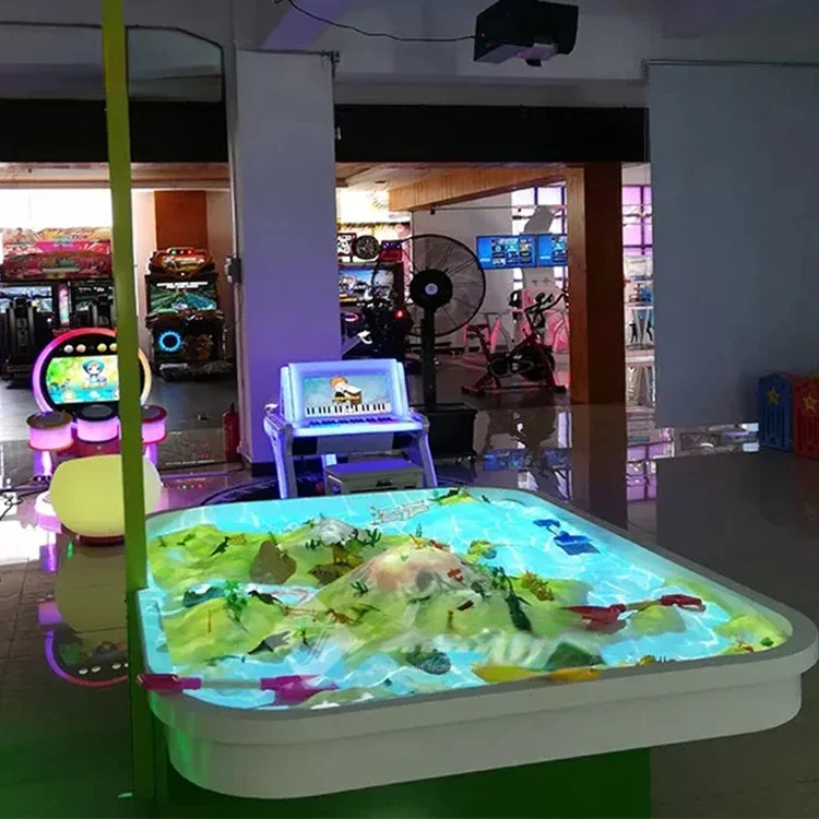 2023 kid's AR magic sand table exciting 3d interactive projector games  immersive simulator indoor interactive games