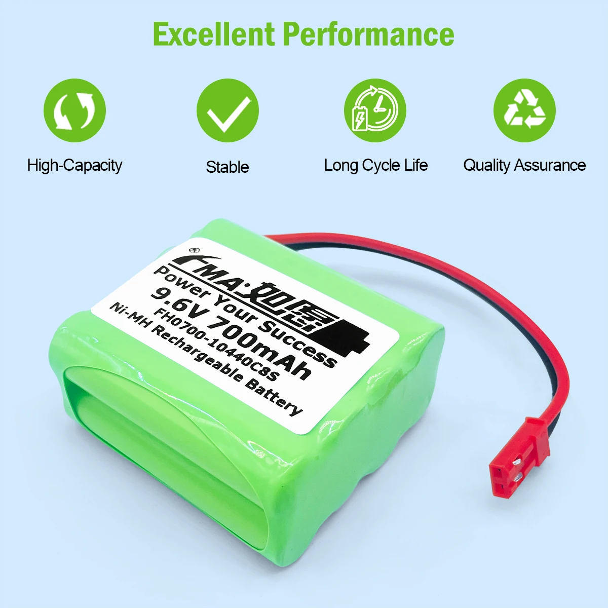 Bateria recarregável ni-mh 9.6v 700mah para modelo de brinquedos avião rc carro de corrida helicóptero de controle remoto 8sx