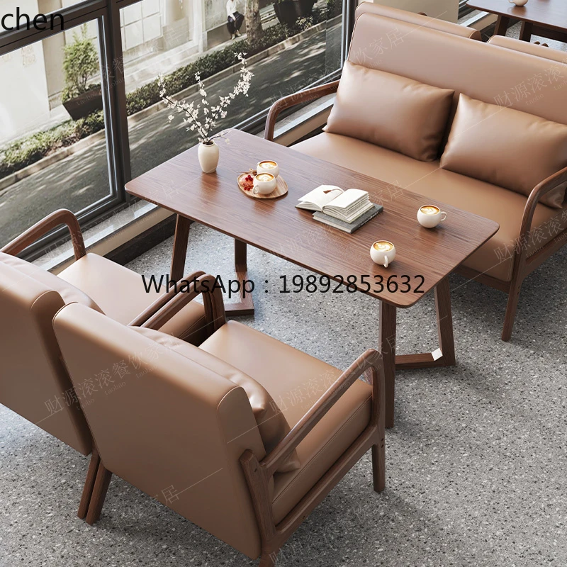 II الرجعية مقهى الحليب الشاي متجر الجدول وكرسي مزيج الترفيه فندق أريكة بطاقة مقعد التفاوض استقبال الضيوف