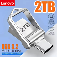 Lenovo Mini 2TB Flash Drive USB 3.0 Fast Type C Pen Drive Memory Stick High Speed Data 512GB for Computers Phone PC Fast U Disk