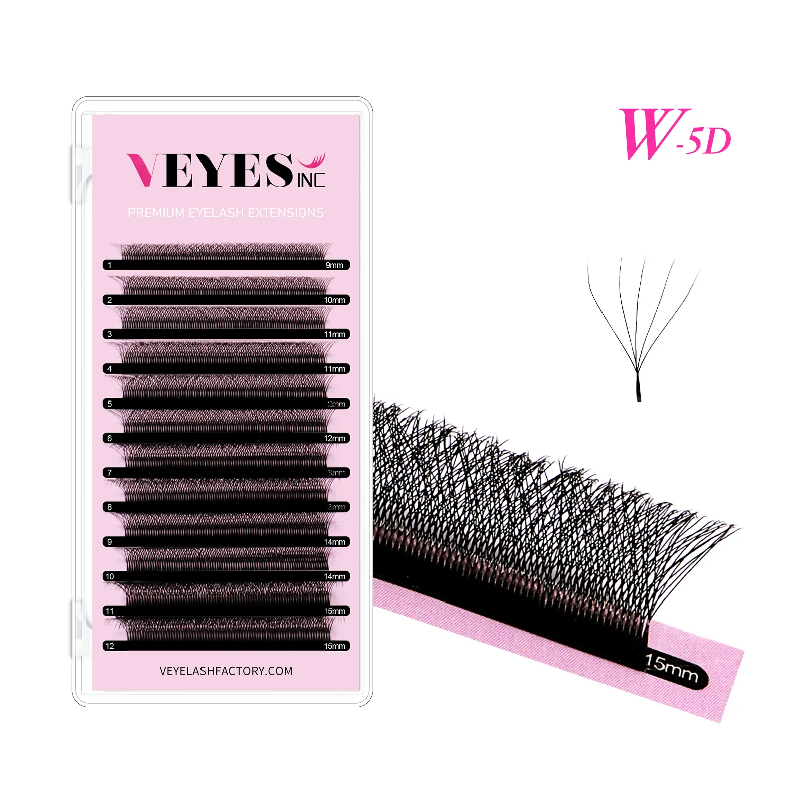 Veyes Inc W Shape Eyelash Extensions Veyelash Automatic Flowering Bloom 3D 4D 5D 6D Premade fans Natural Soft Dense Individual