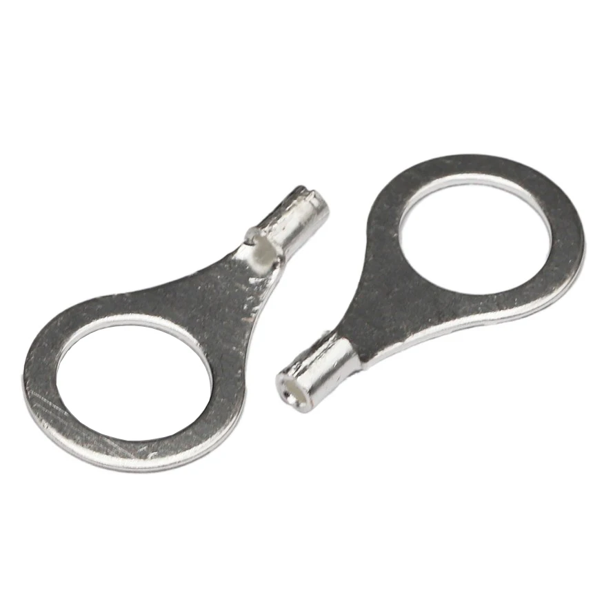 OT OT6-4/5/6/8/10/12/14/16 6mm2 Electrical Wire Cable Copper Round Ring Tongue  Connector Lug Spade Non Insulated Crimp Terminal