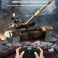Henglong RC Tank 3938 Russian T90 Main Station Tank 1:16 Metal Tracked Military Electric Model Bullet Shooting Toy Children Gift