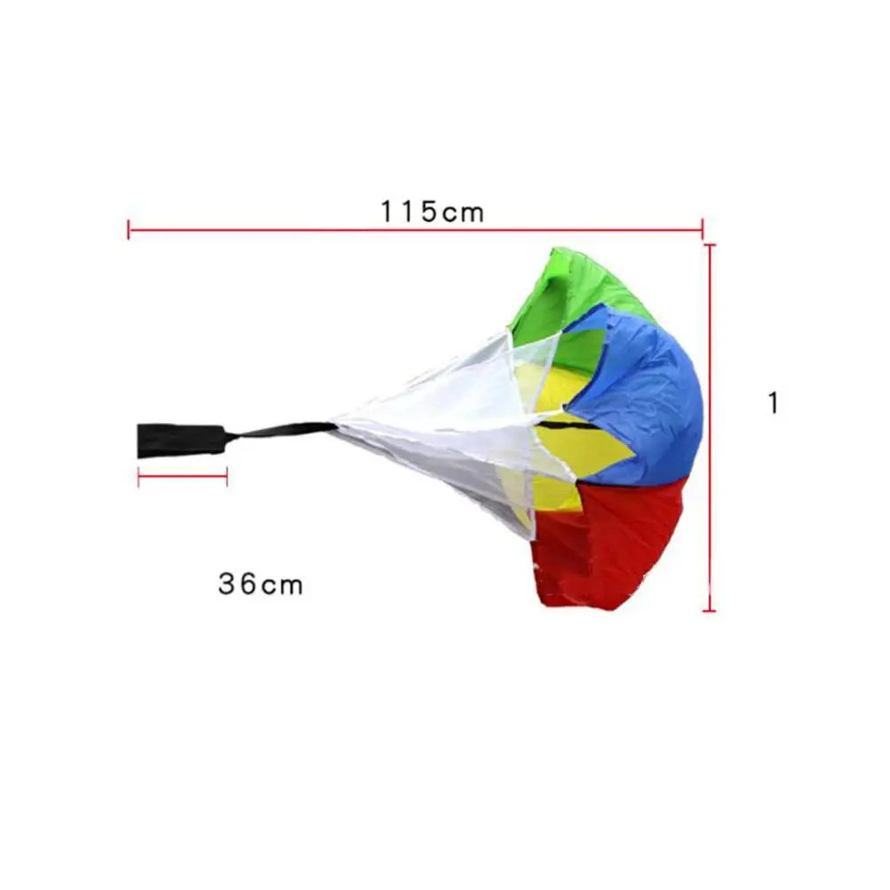 Football Resistance Parachute Kids Gymnastics Training Aids Colorful Running Equipment Physical Fitness Umbrella Strength