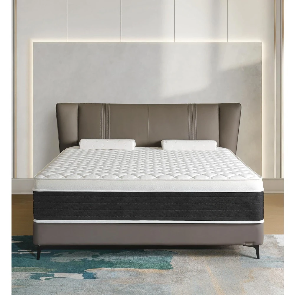 Hybrid 12 Inch Full Mattress in a Box,Memory Foam & Individually Pocket Spring for Pain Relief,Medium Firm