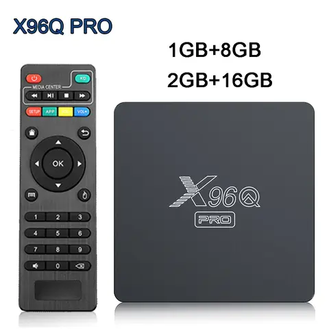 X96Q PRO Smart TV BOX Android 10 Allwinner H313 2GB 16GB X96Q PRO 2.4G WiFi 4K HD Set-Top Box 1G8G Media Player