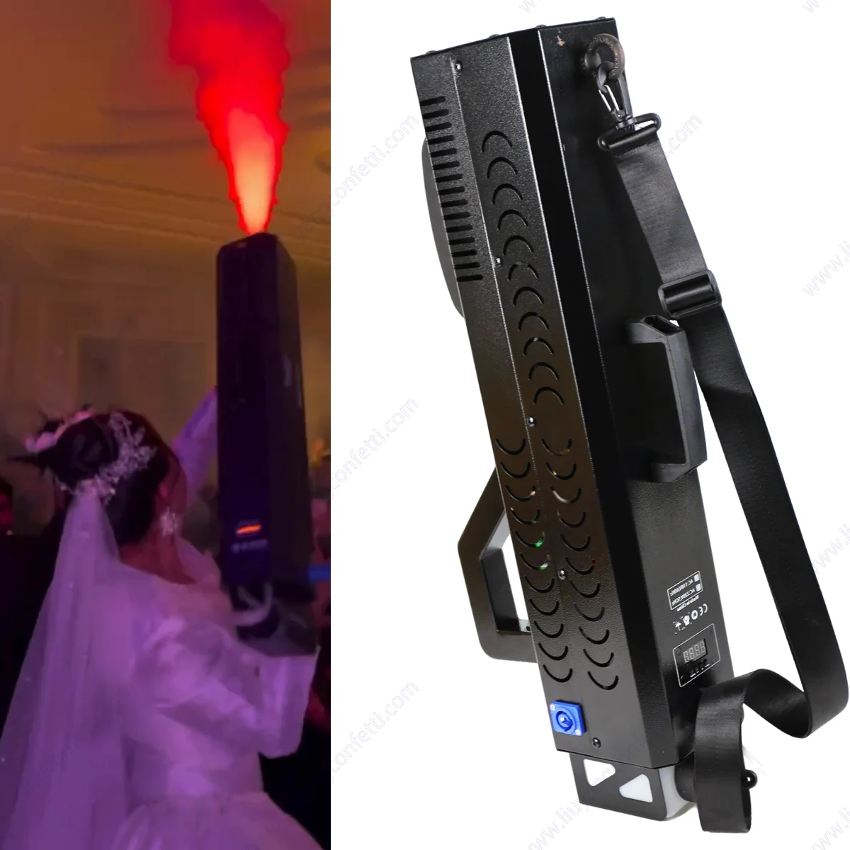 RGB LED Kohlendioxid Gas Säule Pistole DJ Luft Säule Handheld Trockenen Eis Bühne CO2 Rauch Atmosphäre Prop Hochzeit Ehe party FX