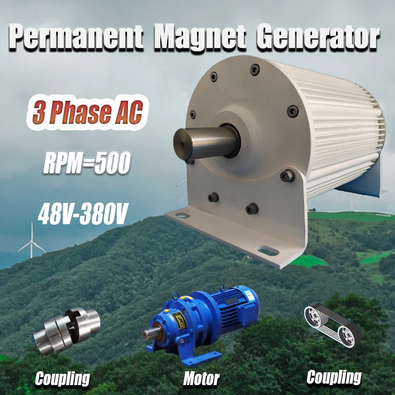 Free Energy Compact Structure High Volume Wind Turbine Generator 500RPM 30KW  380V Windmill AC  Power Magnetic Alternator