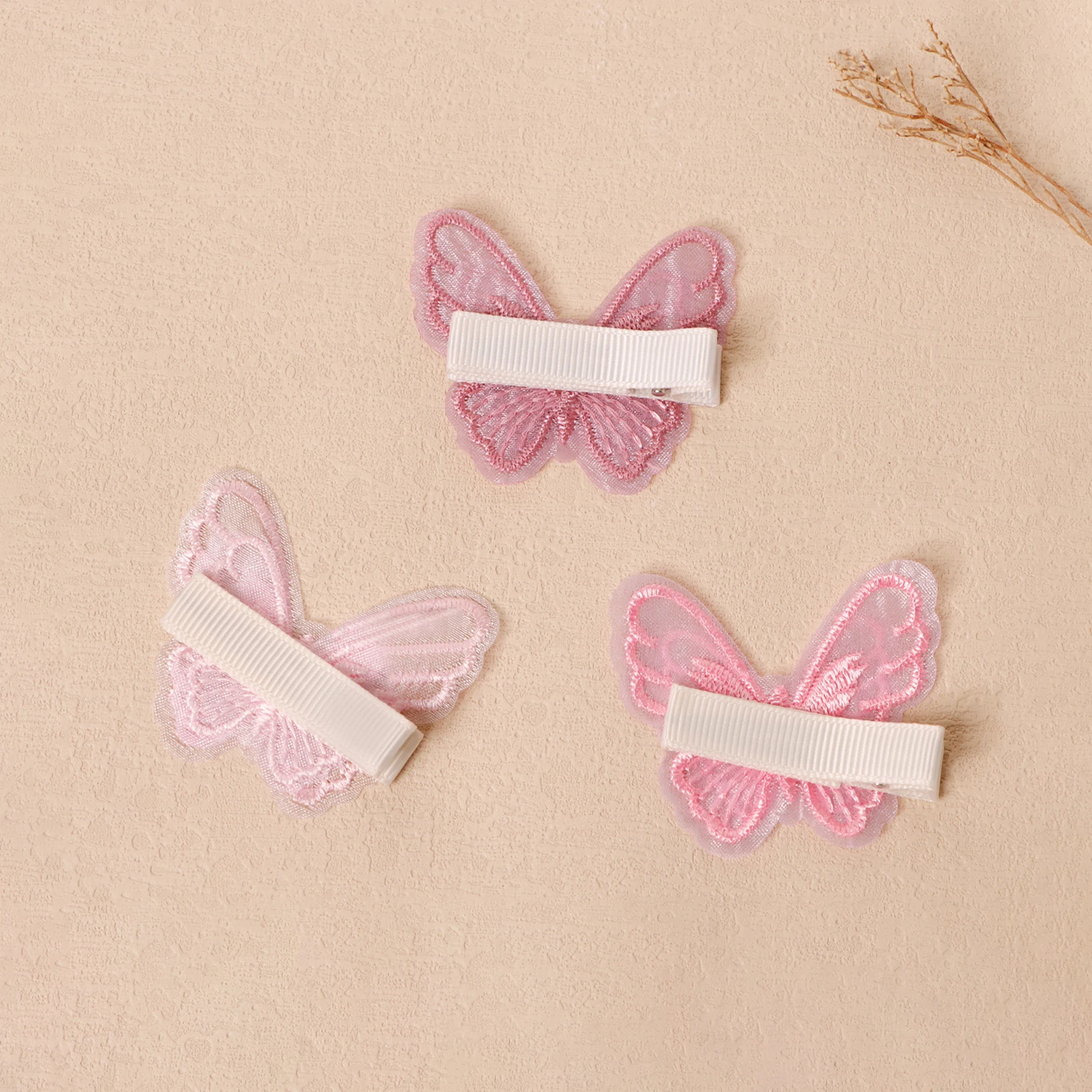 6 stks Kleurrijke Dubbellaags Kant Vlinder Vleugel Haar Clip Baby Leuke Combinatie Haarspeld Kleine Vlinder Haaraccessoire Voor Meisjes