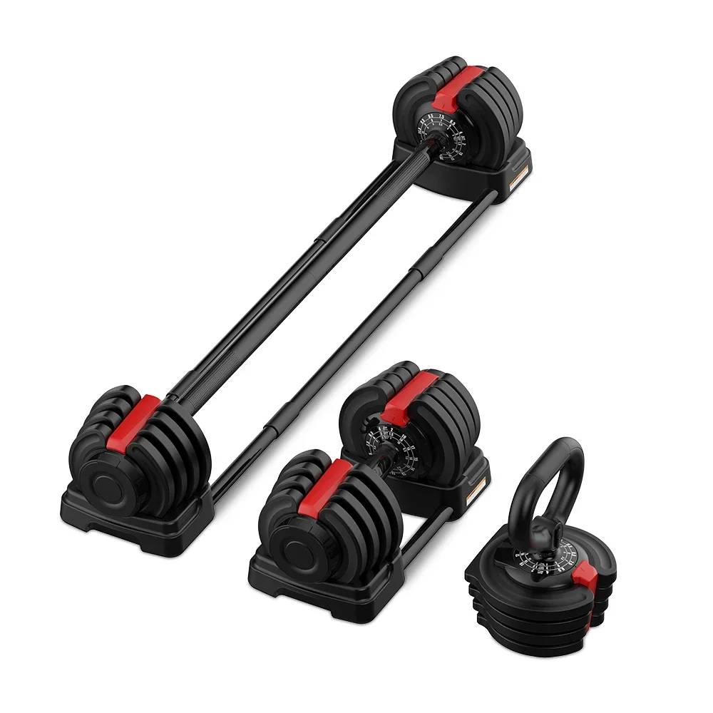 

Многофункциональный регулируемый гантель-штанга 3-в-1 весом 27 кг для женщин