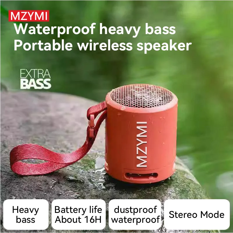 

MZYMI Bluetooth 5.3 Speaker X16 Outdoor Waterproof Sport Portable Subwoofer Hifi Stereo Sound Wireless Speakers Dustproof