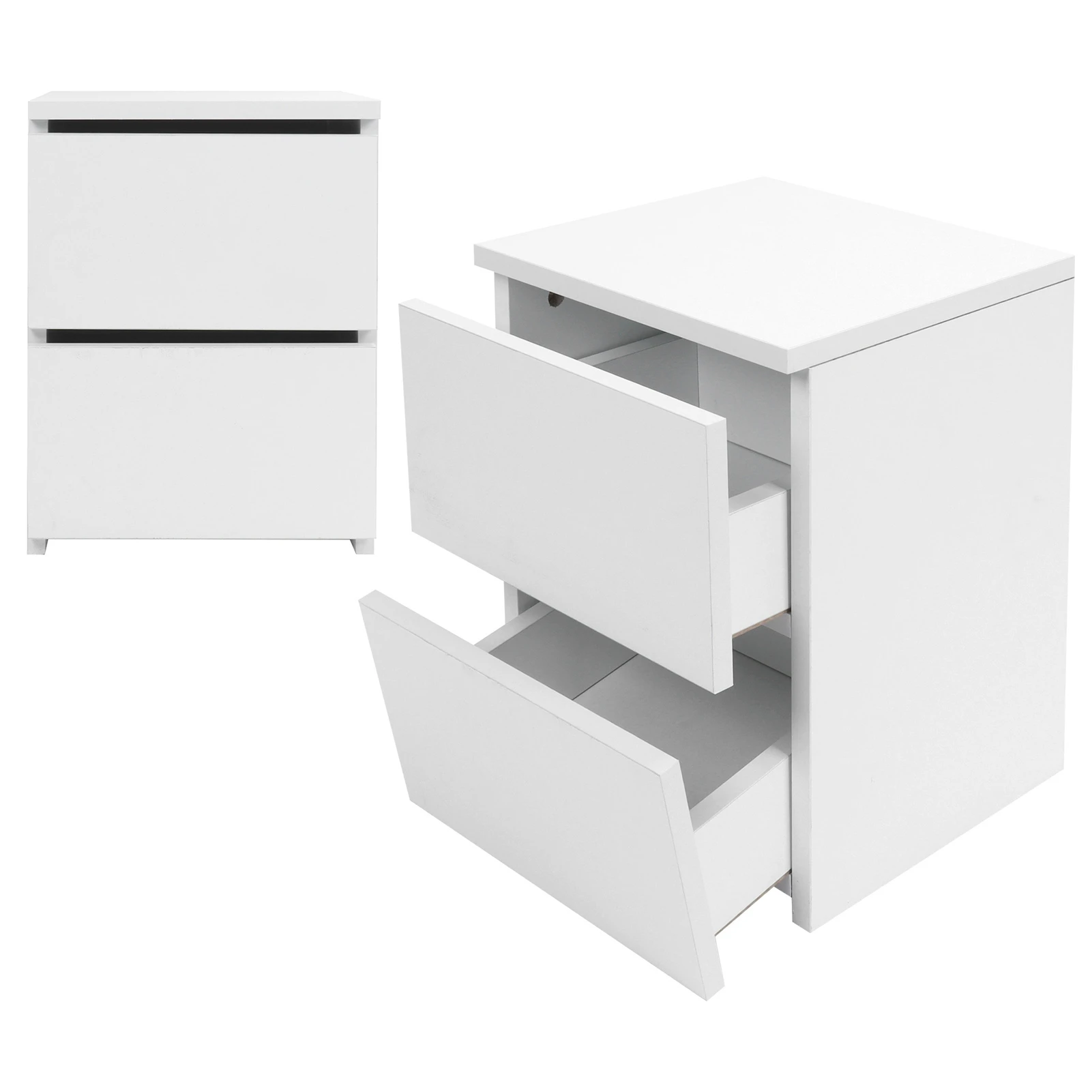 Bedside Table with 2 Drawers Modern Night Stand Table for Home Bedroom Living Room