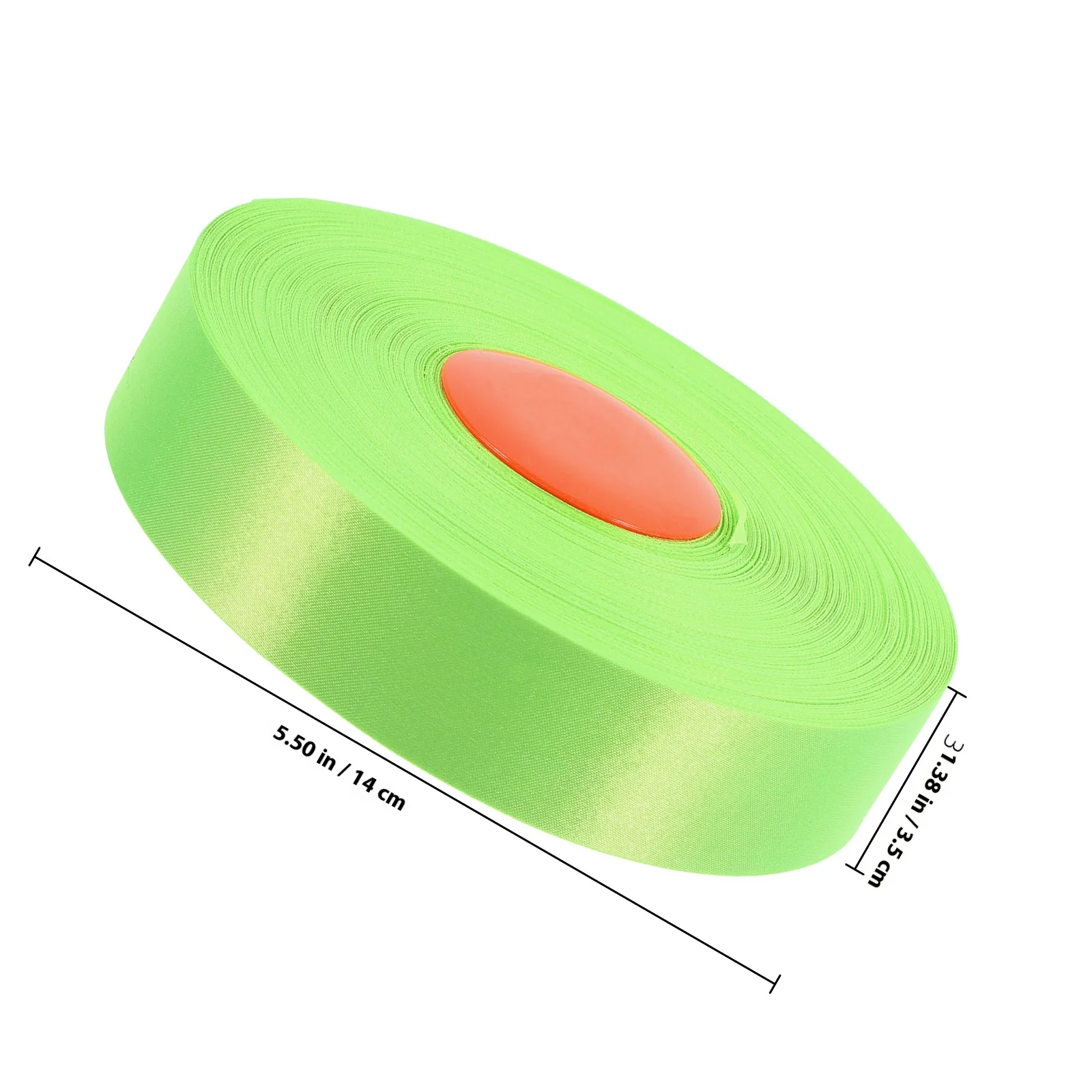 شريط علامات فلورسنت غير لاصق، تحذير أمان، رؤية عالية، متينة وقابلة لإعادة الاستخدام، مناطق خطرة خضراء زاهية #6