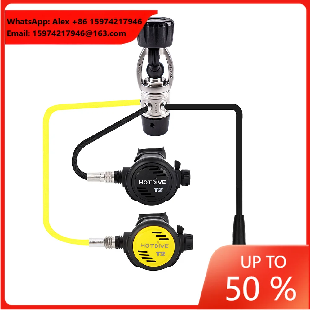 HOTDIVE ST1G Scuba Diving Regulator Set S1 1st Stage+T2 2nd Stage+T2 Octopus+SPG Console Wholesale