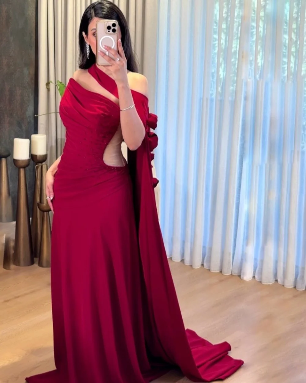 

Customized Modern Style Jersey Sequined Beading Draped Pleat A-line Strapless Long Dresses Bespoke Occasion Dresses Retro Formal
