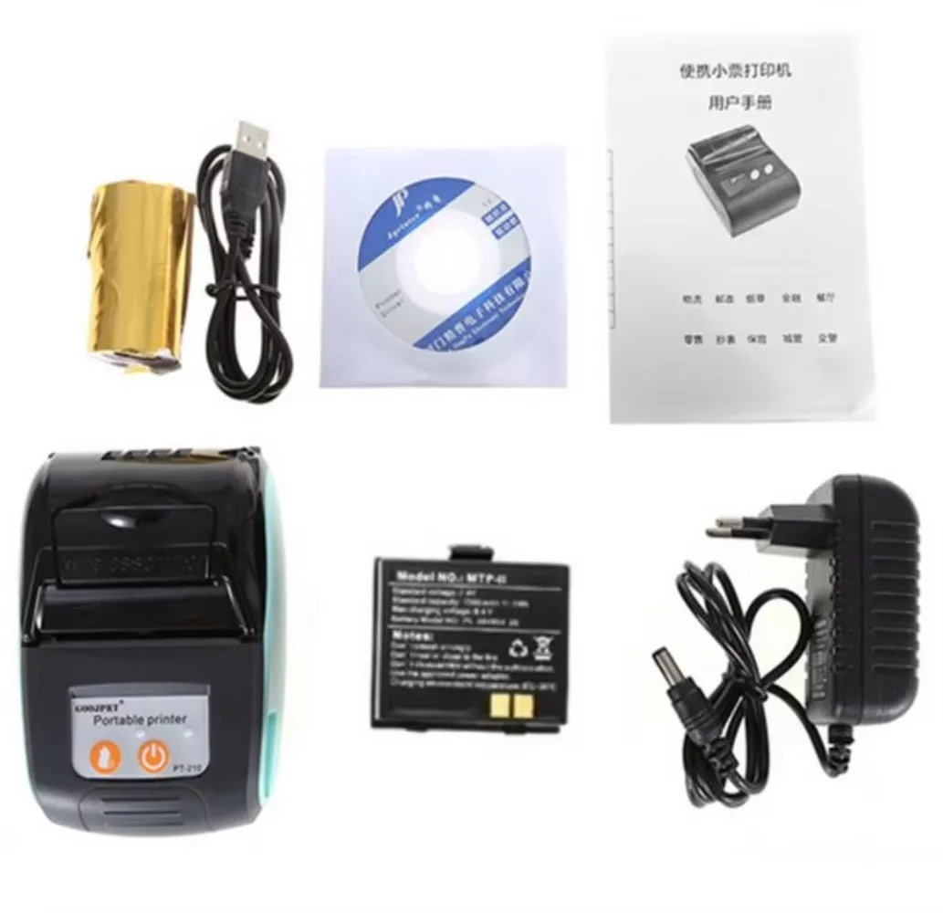 Printer Thermal 58mm PT-210 Mini Bluetooth Portabel untuk Struk