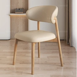 Modern Solid wood dining chair kitchen restaurant stool Hotel cafe luxury backrest chair designer Tea reception waiting chair