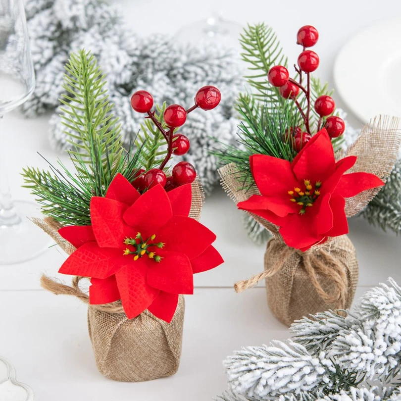 Artificialplant flower Hotsale Home vase living room festival party Outdoor Garden wedding decor Christmas tree potting DIY gift