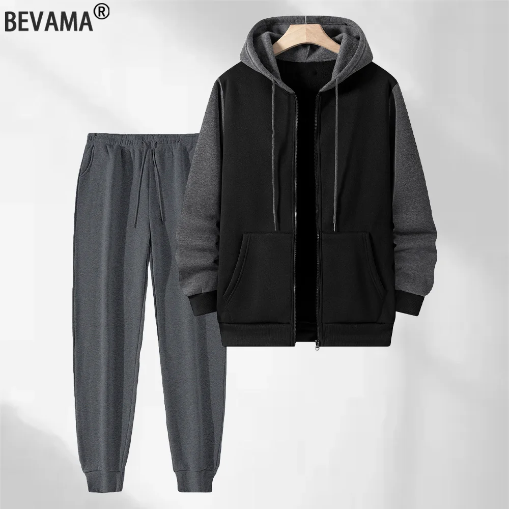 

Men's Casual Set Hoodies Sweatshirt Sweatpants Sweatsuit Spring Autumn High Quality Long Sleeve Jacket +Pants Daily Tracksuits