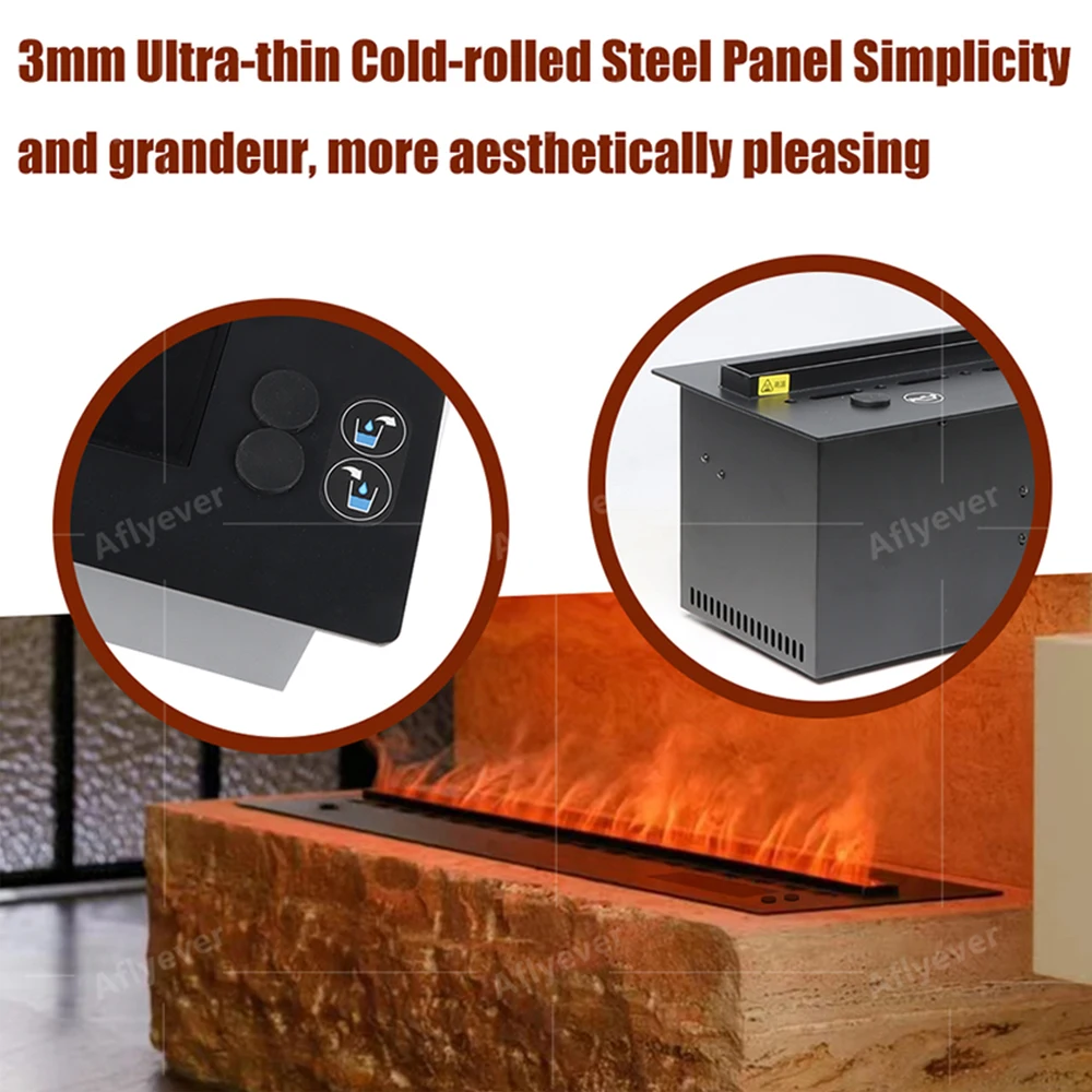 3D atomization fireplace custom humidifier, electronic decoration fireplace embedded steam simulation flame humidifier