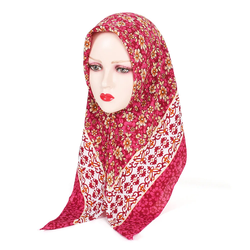 

Muslim Women Scarf Scarftop Headwrap Vintage Cotton Four Seasons Hair Scarve 85*85cm Hijab Foulard Iuxe Bandana Femme Headscarf