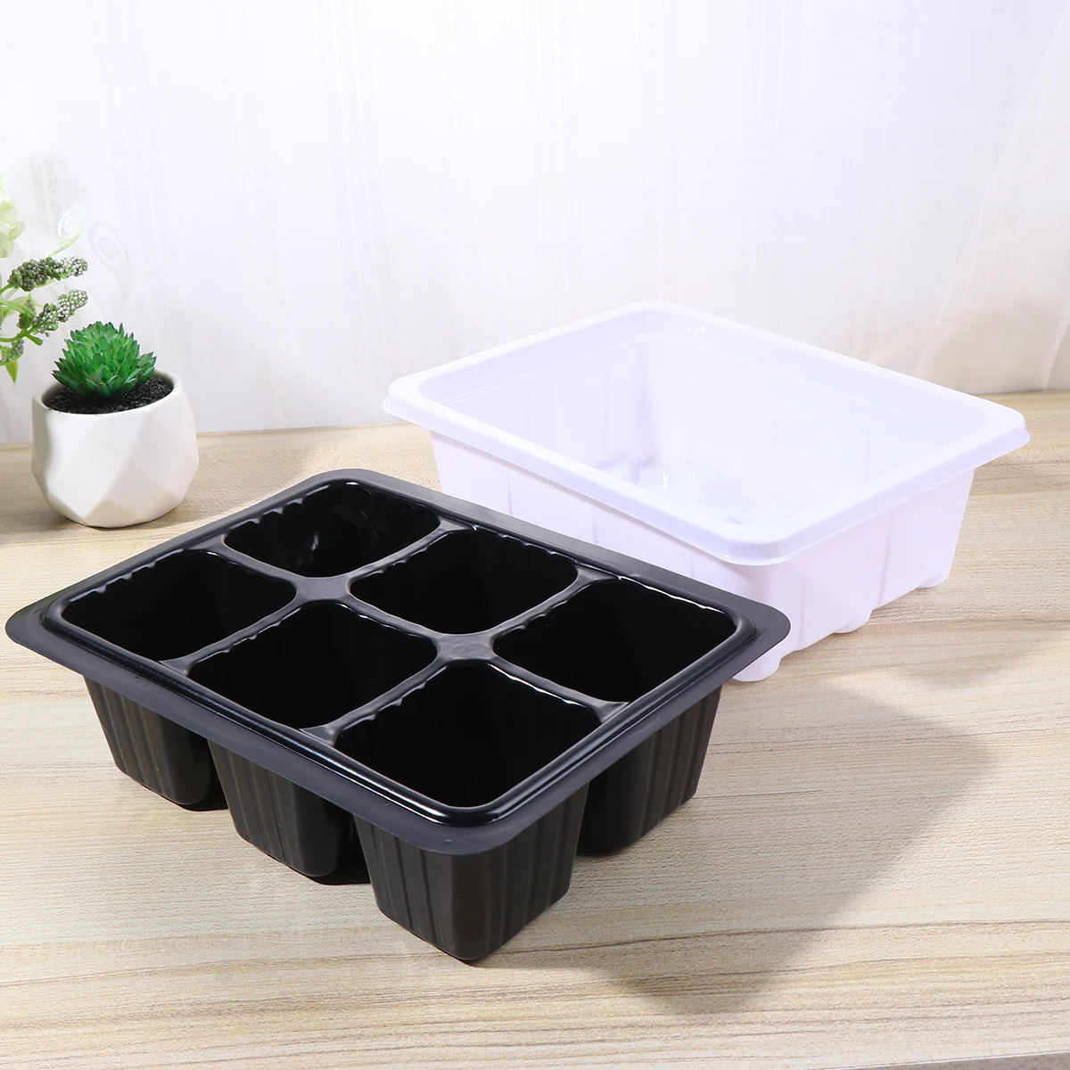 

2 Sets Nursery Pot Garden Tray Pots Trays Starter Hydroponics Plant Propagation Kit Germination