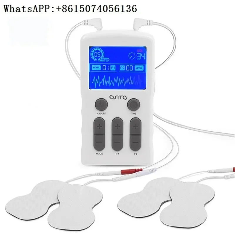 

English low-frequency pulse therapeutic instrument TENS new dual-output 25-mode muscle stimulator physiotherapy massage