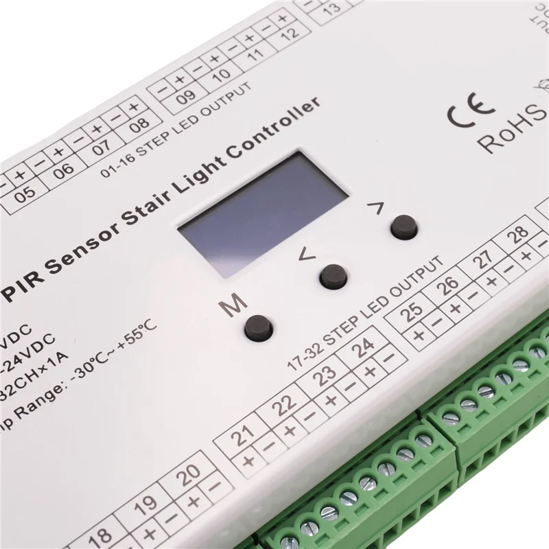A55F-32CH es32 sensor pir controlador de luz da escada corpo humano interruptor indutivo infravermelho controle da lâmpada da escada para cor única