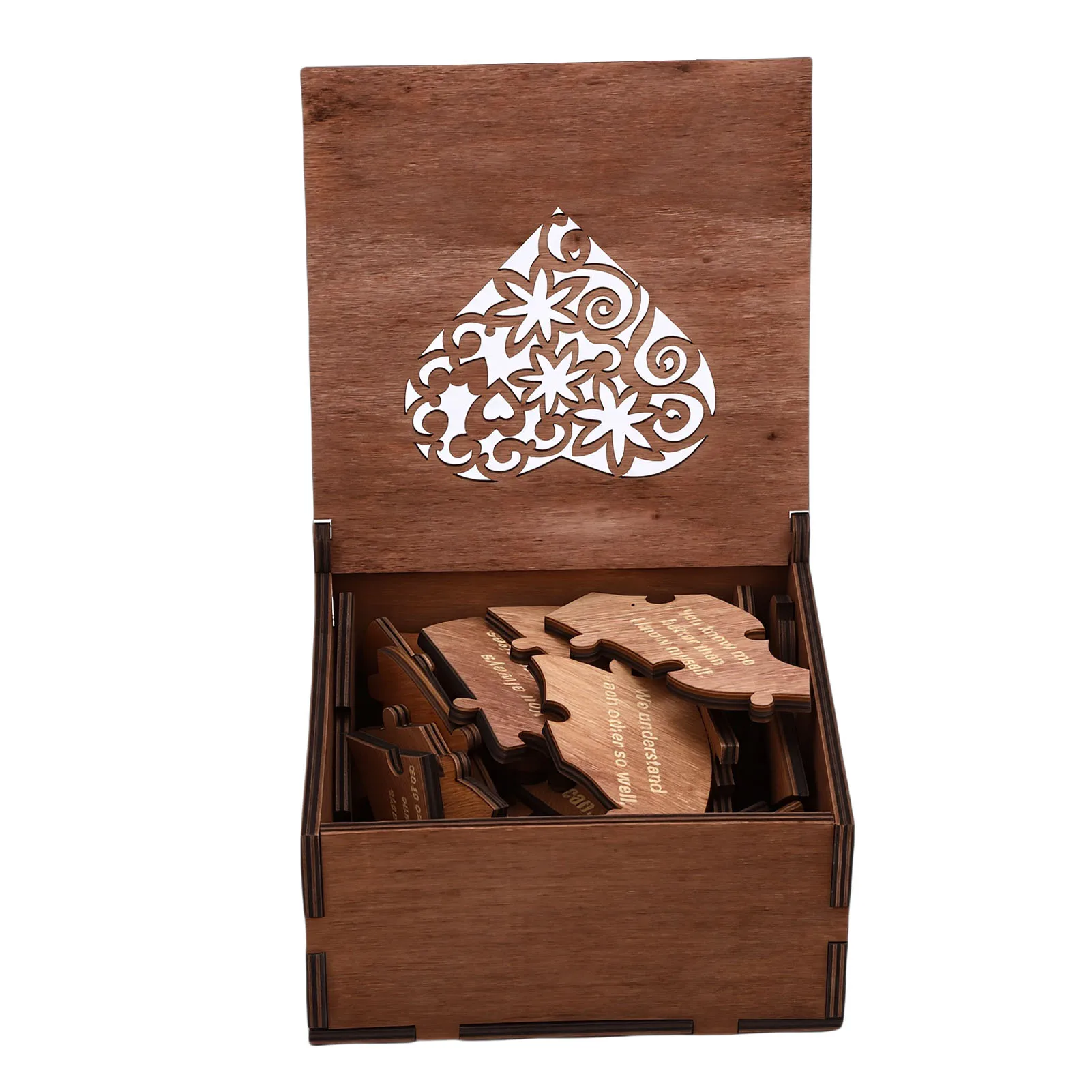 28 redenen waarom ik van je hou Hartpuzzel Romantisch houten Valentijnsdagcadeau met doos voor vrouw, man, vriend of vriendin