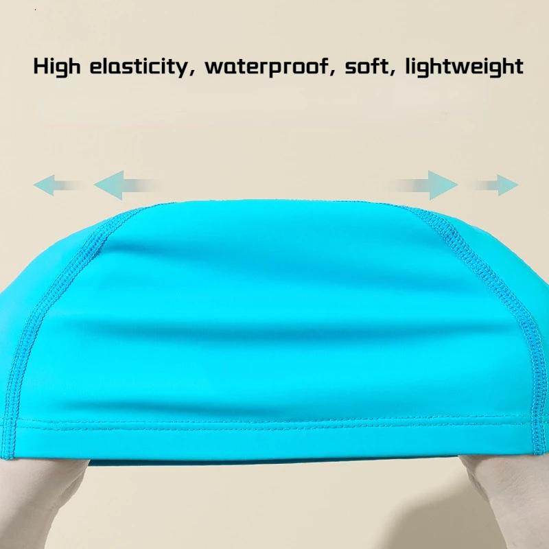 Children Swimming Cap Cute Waterproof High Elastic Ear Protection Swimming Hat for Boys Girls Cartoon Kid Swimming Accessories