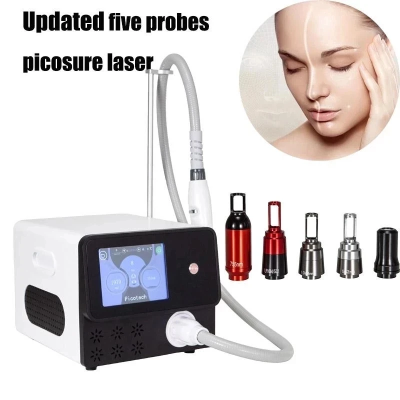 Professional Nd Yag Pico Laser Tattoo Removal เครื่อง Neodymium Picosecond คิ้ว Q Switch 2025 แบบพกพา 1064nm 523nm