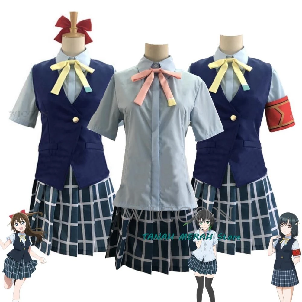 Anime Takasaki Yu Ousaka Osaka Shizuku Mifune Shioriko LoveLive Love Live! Nijigasaki High School Idol Club Cosplay Costume Suit