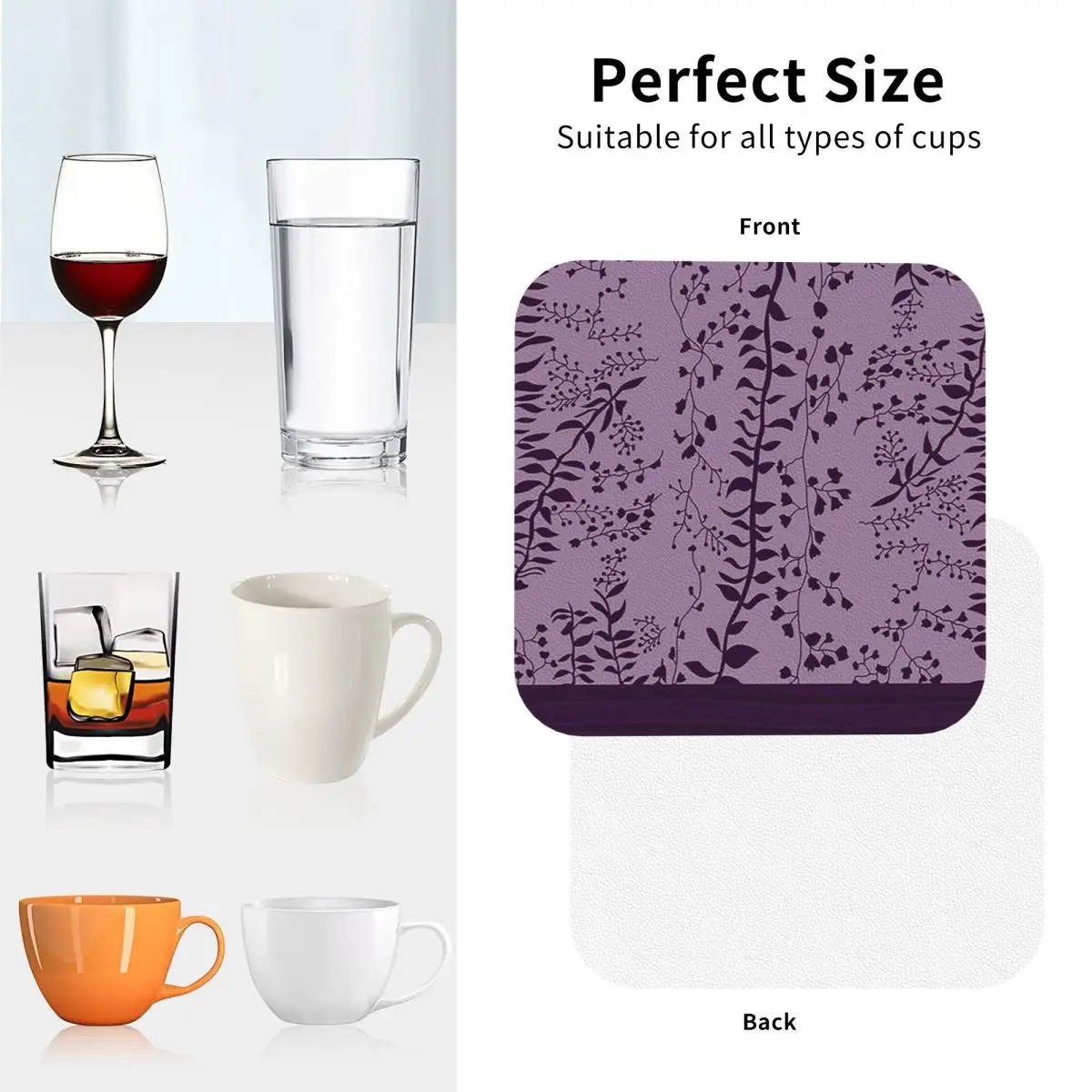 مجموعة المعزي بيلا سوان - الإصدار 2 قواعد أكواب توايلايت ساغا فانارت كوب عازل للمطبخ، سجادات القهوة، مجموعة من 4 قطع #5