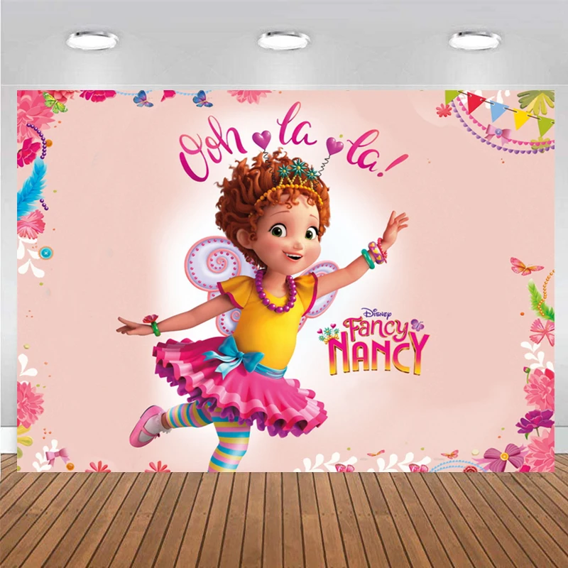 Fancy Nancy e Clancy Personagens: O Fundo Perfeito para uma Festa de Aniversário Inesquecível com Tema da Disney
