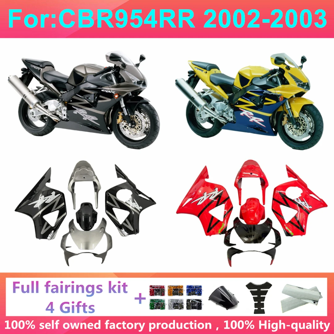 

NEW ABS Motorcycle Whole Fairings Kits Fit for H0N DA CBR954RR CBR954 954 2002 2003 02 03 Bodywork Full Fairing Kit Plastic Zxmt