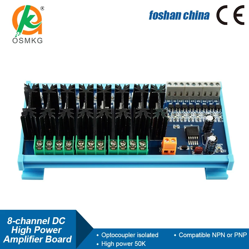 OSM 8-Channel PLC High Power Output DC Amplifier Board  Solid State Relay Module for PLC Expansion Control