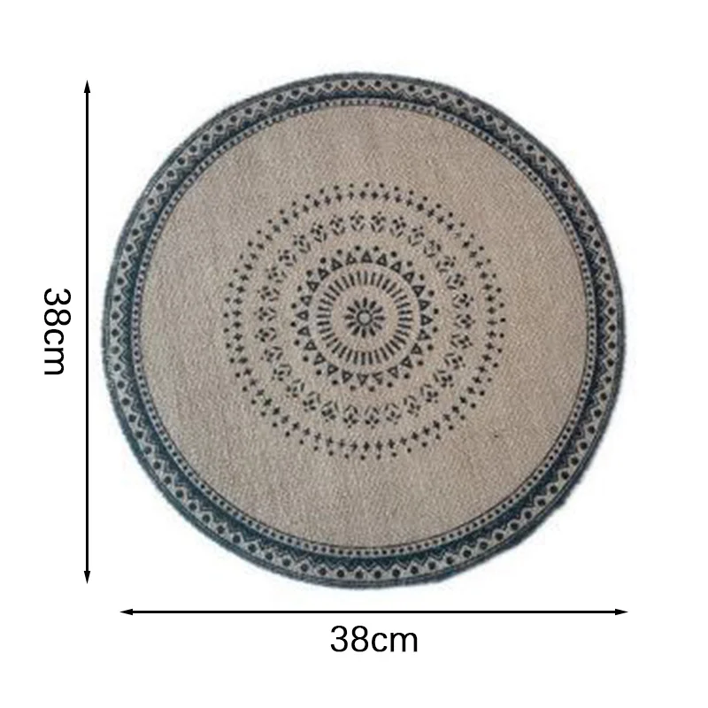 Woven Placemats Jute Placemats Decorative Placemats Round Tassel Table Mats Heatproof Placemats