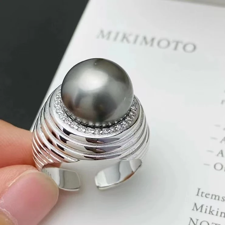 

Регулируемое кольцо из стерлингового серебра 925 пробы, фурнитура, крепления, аксессуары, детали для жемчуга 11-12 мм, 5 шт./лот